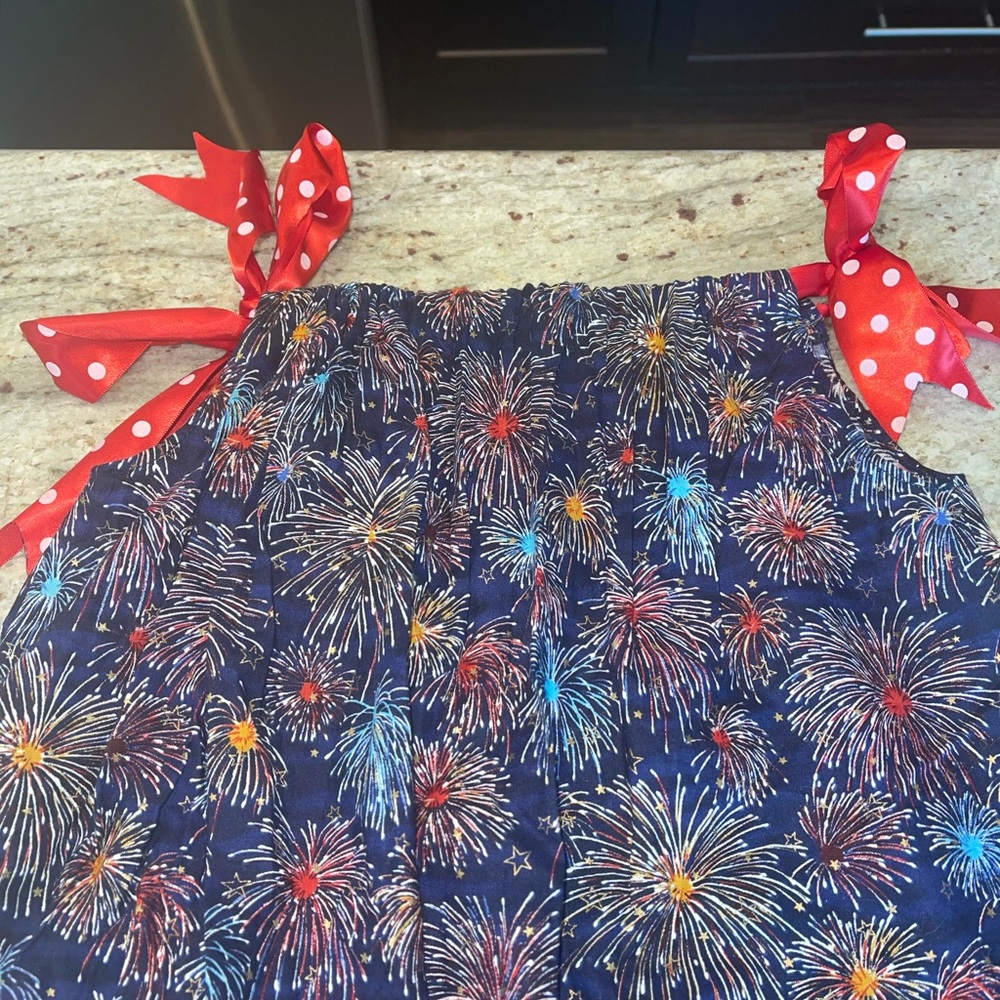 Girls 4th of July firework dress red white and blue kids - Picture 4 of 6